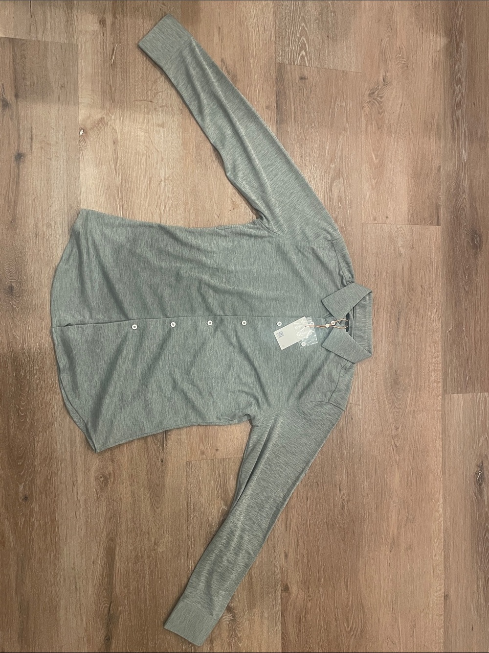 Quince Men's Light Gray Long-Sleeve Button-Down Shirt